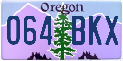 OR license plate 064BKX