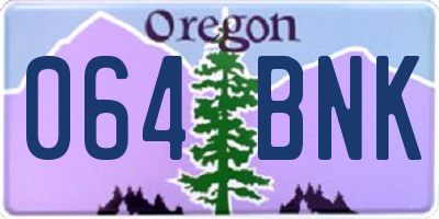 OR license plate 064BNK