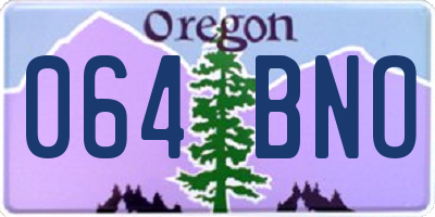 OR license plate 064BNO