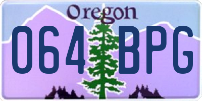OR license plate 064BPG