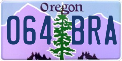 OR license plate 064BRA