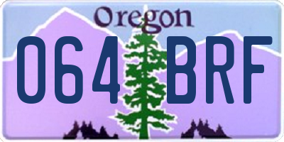 OR license plate 064BRF