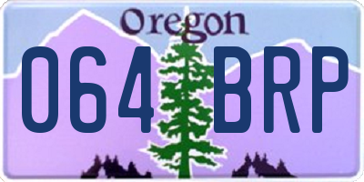 OR license plate 064BRP