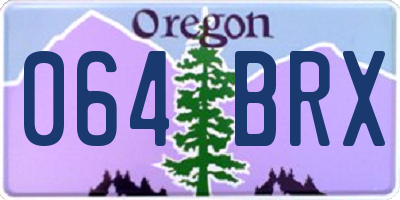 OR license plate 064BRX