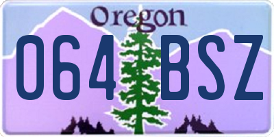 OR license plate 064BSZ