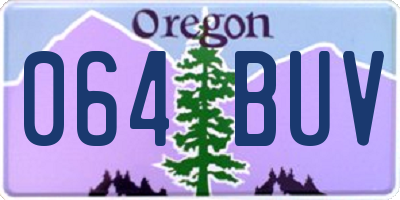 OR license plate 064BUV