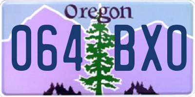 OR license plate 064BXO
