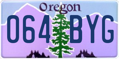 OR license plate 064BYG