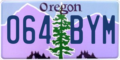 OR license plate 064BYM