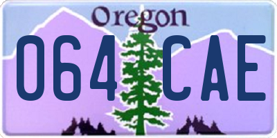 OR license plate 064CAE