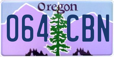 OR license plate 064CBN