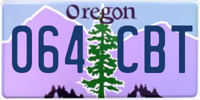OR license plate 064CBT