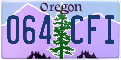 OR license plate 064CFI
