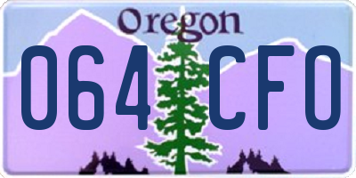 OR license plate 064CFO