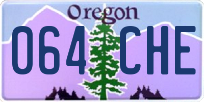 OR license plate 064CHE