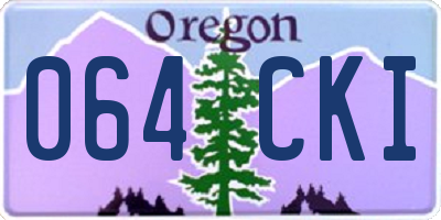 OR license plate 064CKI