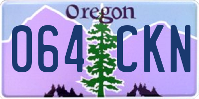 OR license plate 064CKN