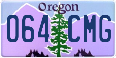 OR license plate 064CMG