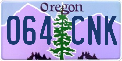 OR license plate 064CNK