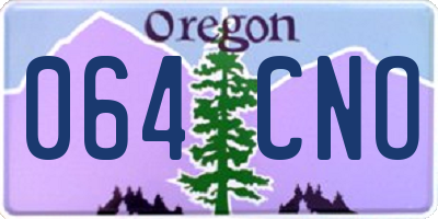 OR license plate 064CNO