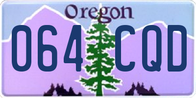 OR license plate 064CQD