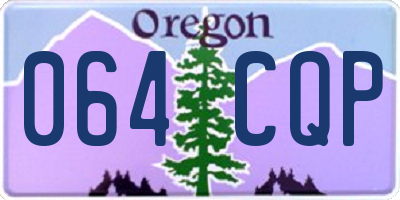 OR license plate 064CQP