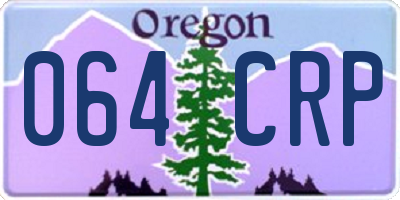 OR license plate 064CRP