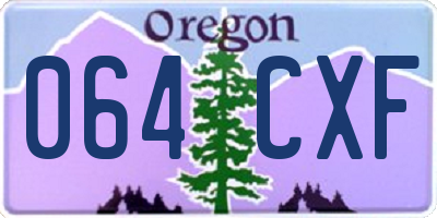 OR license plate 064CXF