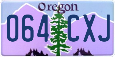 OR license plate 064CXJ