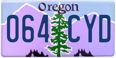OR license plate 064CYD