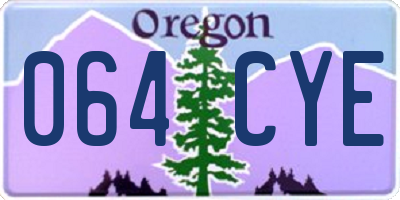 OR license plate 064CYE
