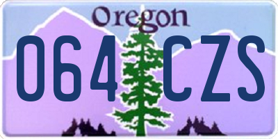 OR license plate 064CZS