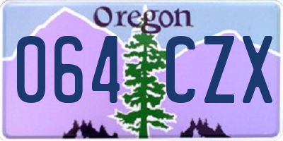 OR license plate 064CZX
