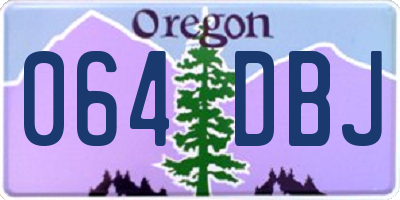 OR license plate 064DBJ