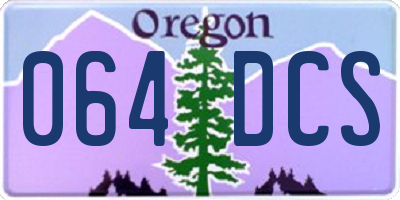 OR license plate 064DCS