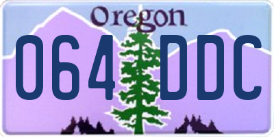 OR license plate 064DDC