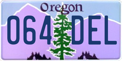 OR license plate 064DEL