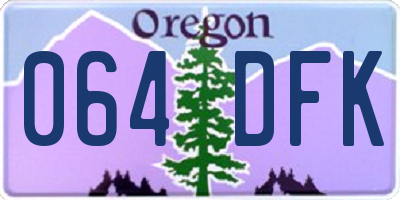 OR license plate 064DFK