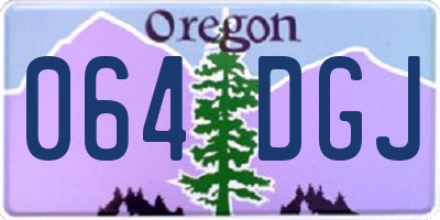 OR license plate 064DGJ