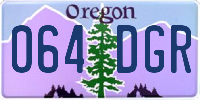 OR license plate 064DGR