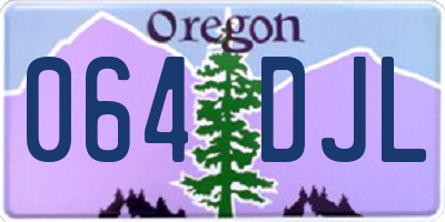 OR license plate 064DJL