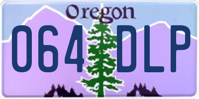 OR license plate 064DLP