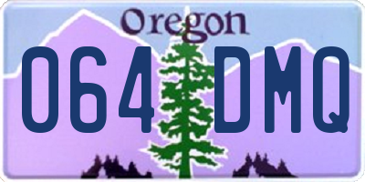 OR license plate 064DMQ