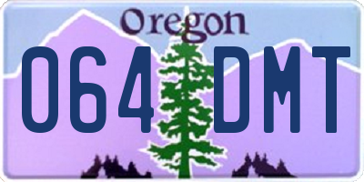 OR license plate 064DMT