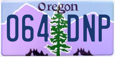 OR license plate 064DNP