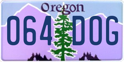 OR license plate 064DOG