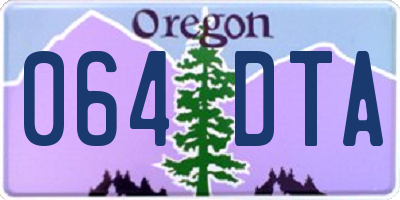 OR license plate 064DTA