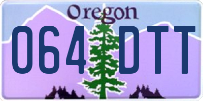 OR license plate 064DTT