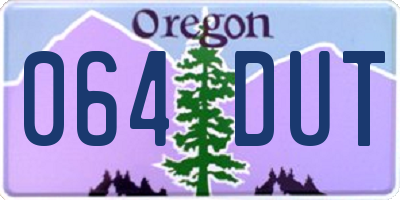 OR license plate 064DUT