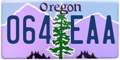 OR license plate 064EAA